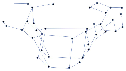 Figure 8. Potassium-feldspar schematic showing openings that contain K+ ions to balance an isomorphic (-) charge.