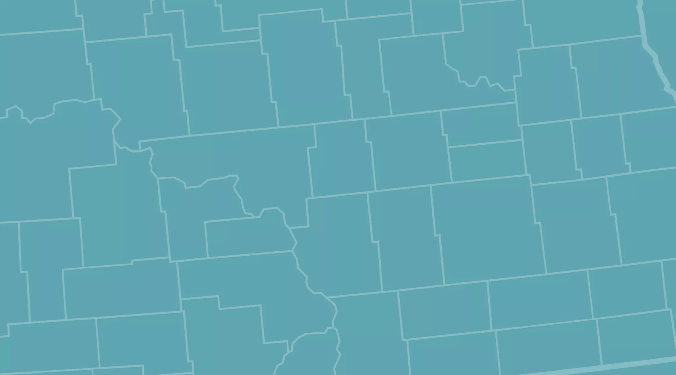 ND county outline map blue