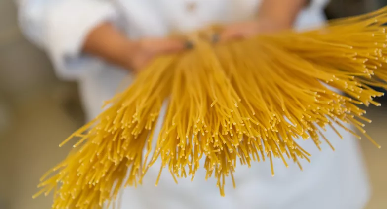 pasta in food science lab