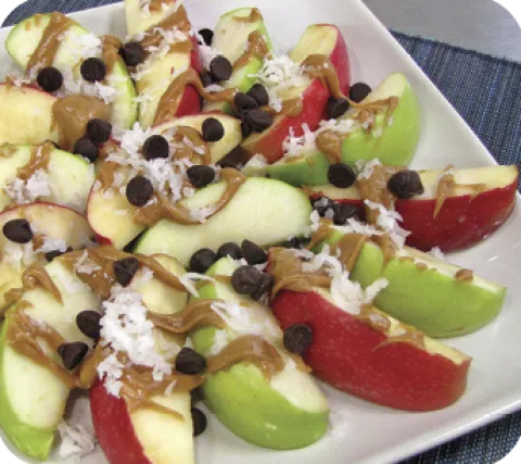 Apple Peanut Butter Nachos