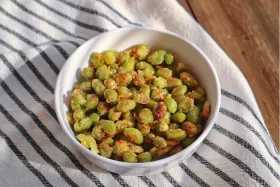 Crispy Parmesan Edamame