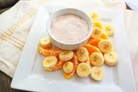 Fresh Fruit with Cinnamon Yogurt Dip