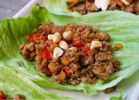 Hoisin Turkey and Lentil Lettuce Wraps