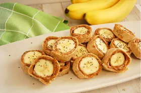 Whole Wheat Honey Banana Roll-ups