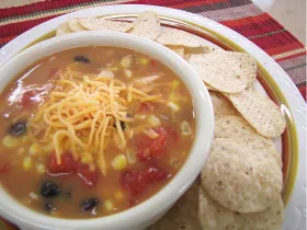 Microwave Chicken Tortilla Soup
