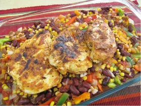 Blackened Chicken and Beans