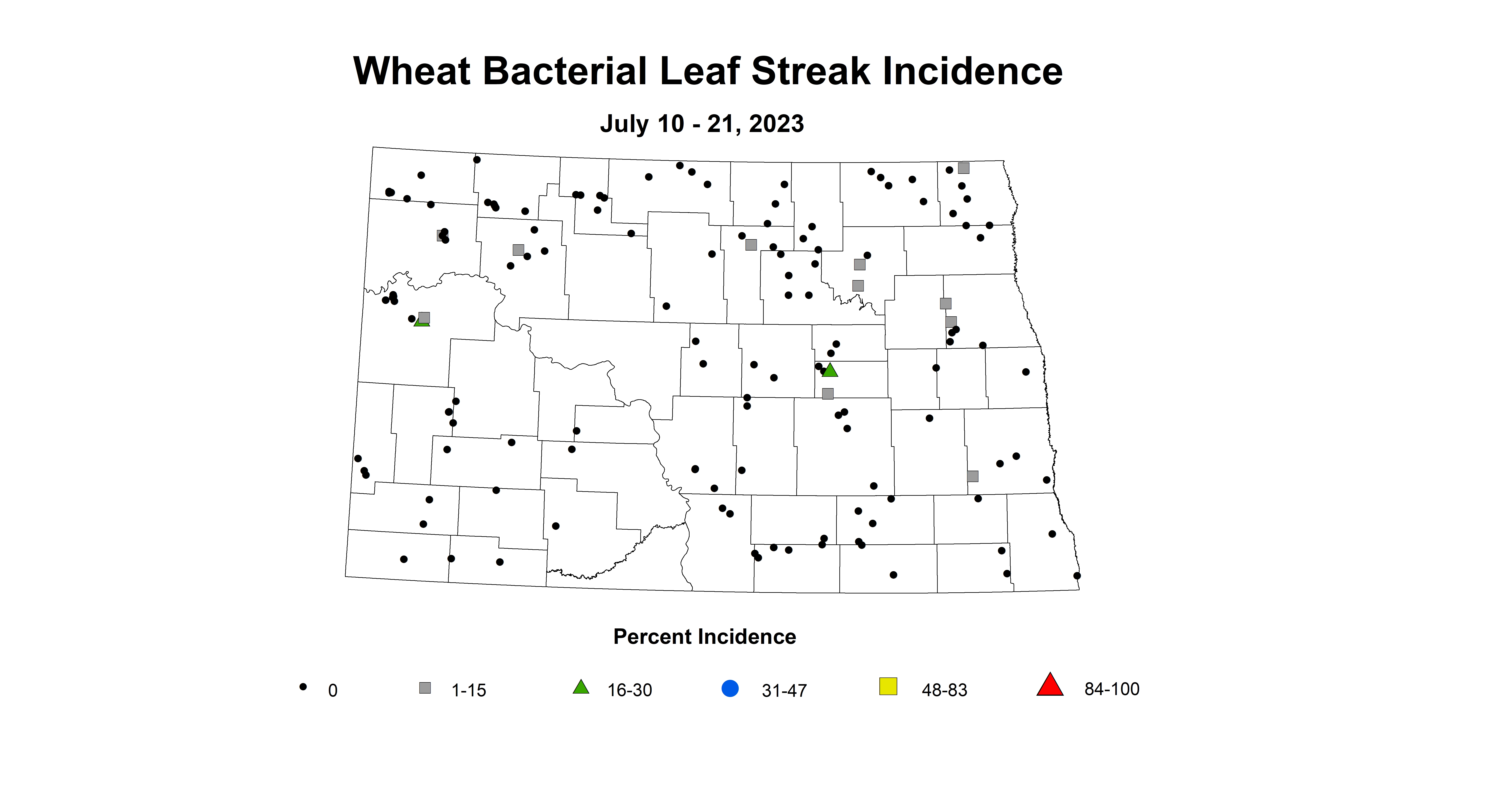 wheat bacterial leaf streak incidence July 10-21 2023