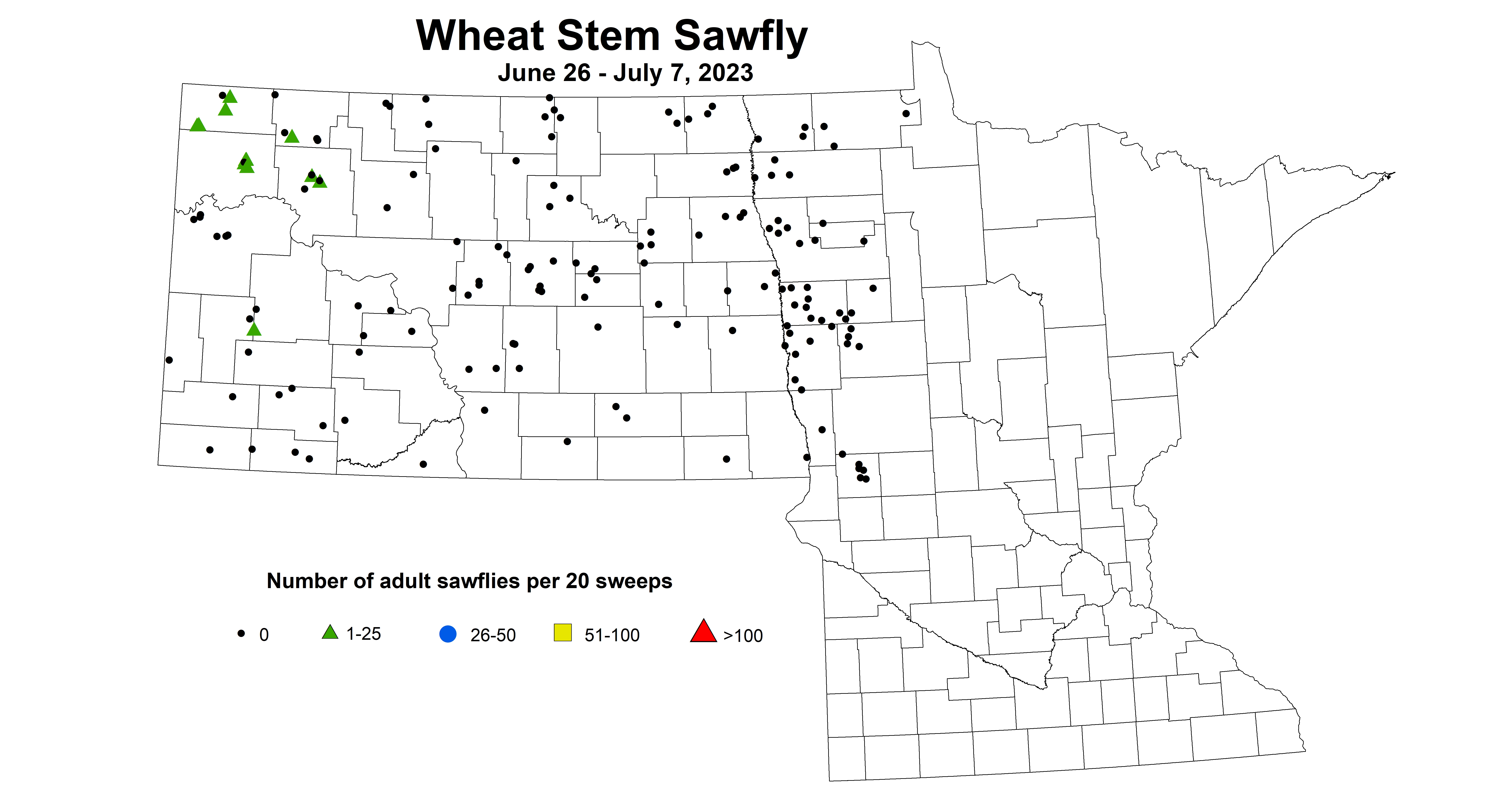 wheat sawfly June 26 - July 7 2023