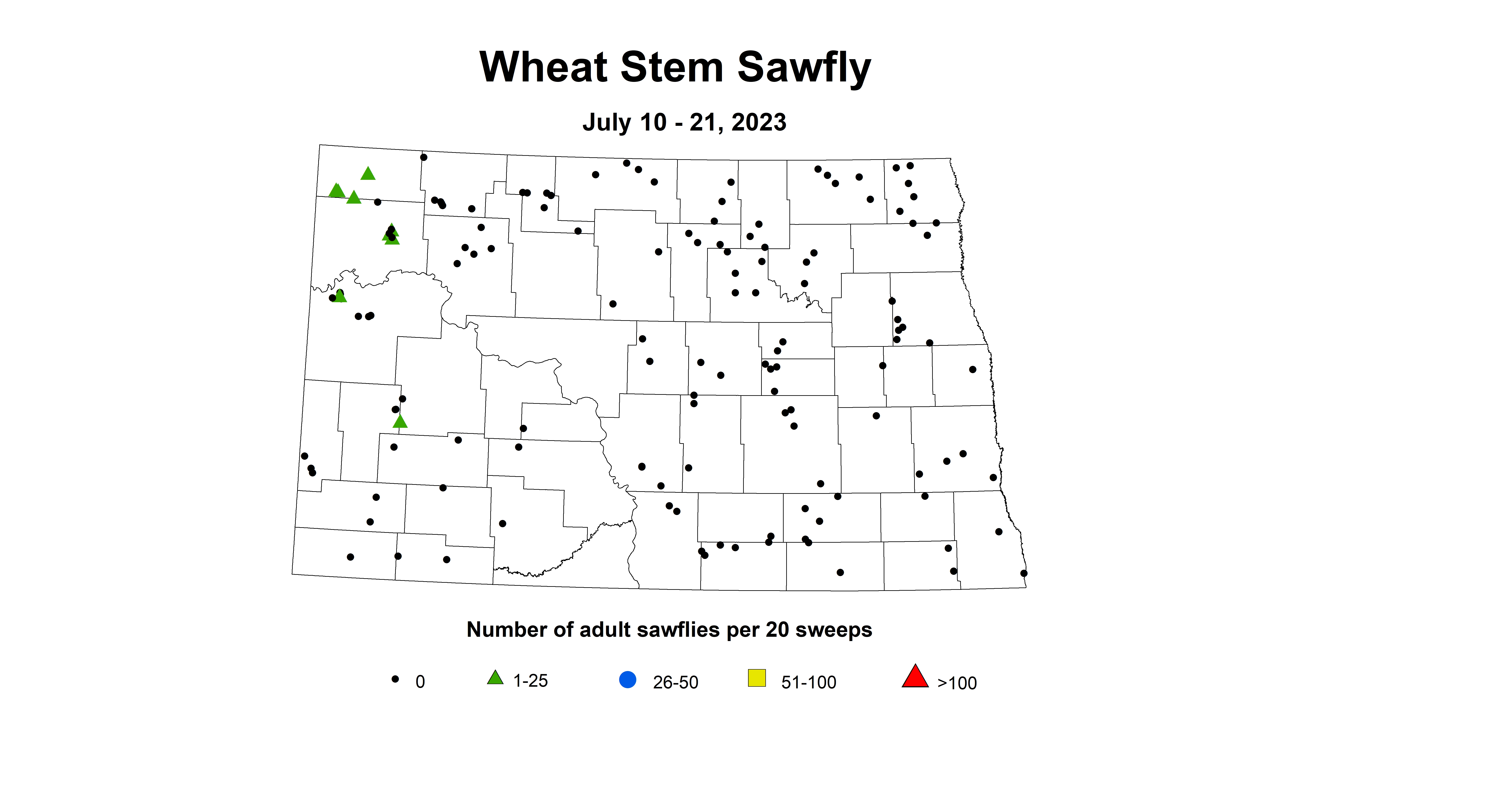wheat stem sawfly July 10-21 2023