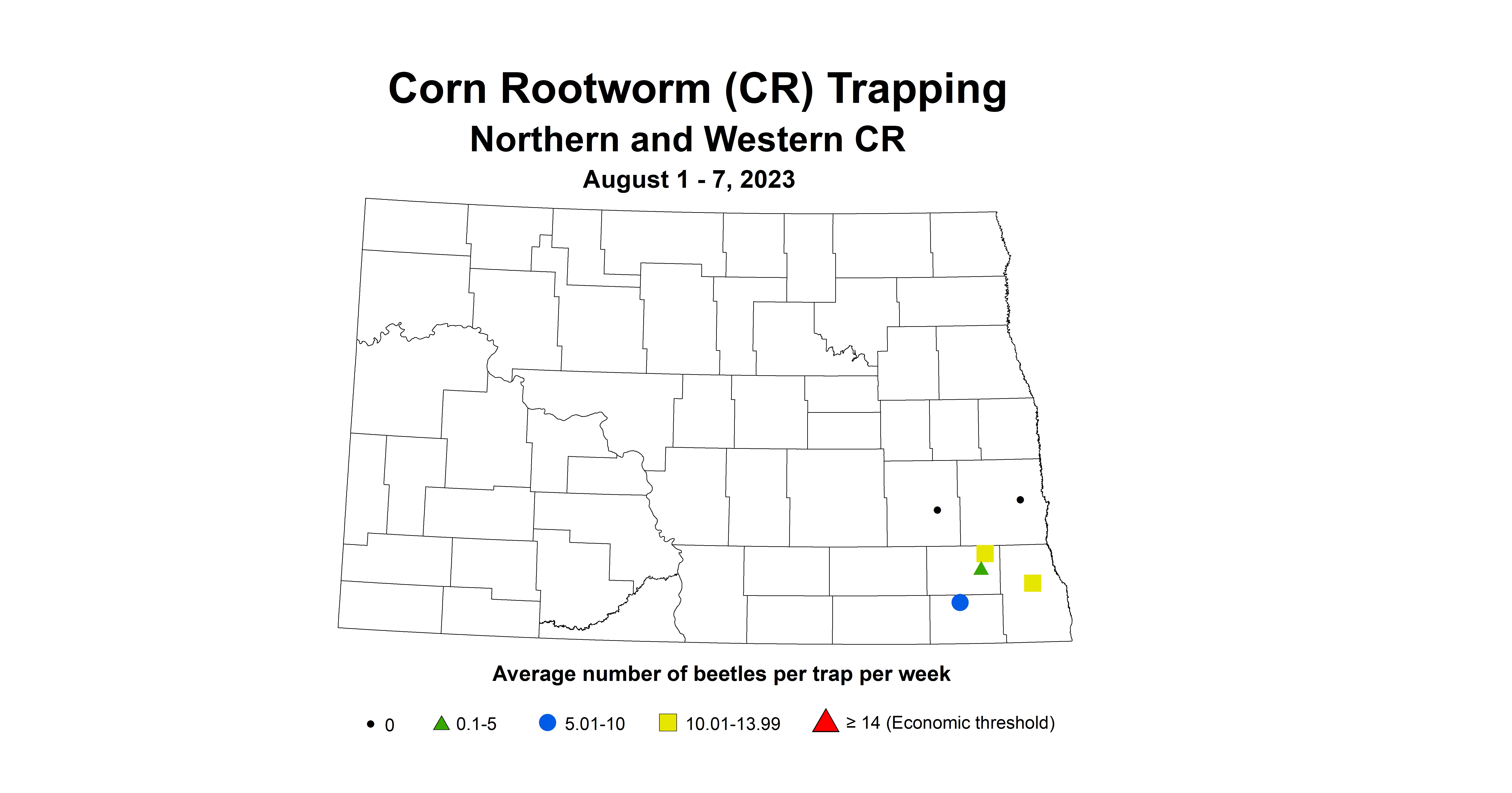northern and western corn rootworm August 1 - 7 2023