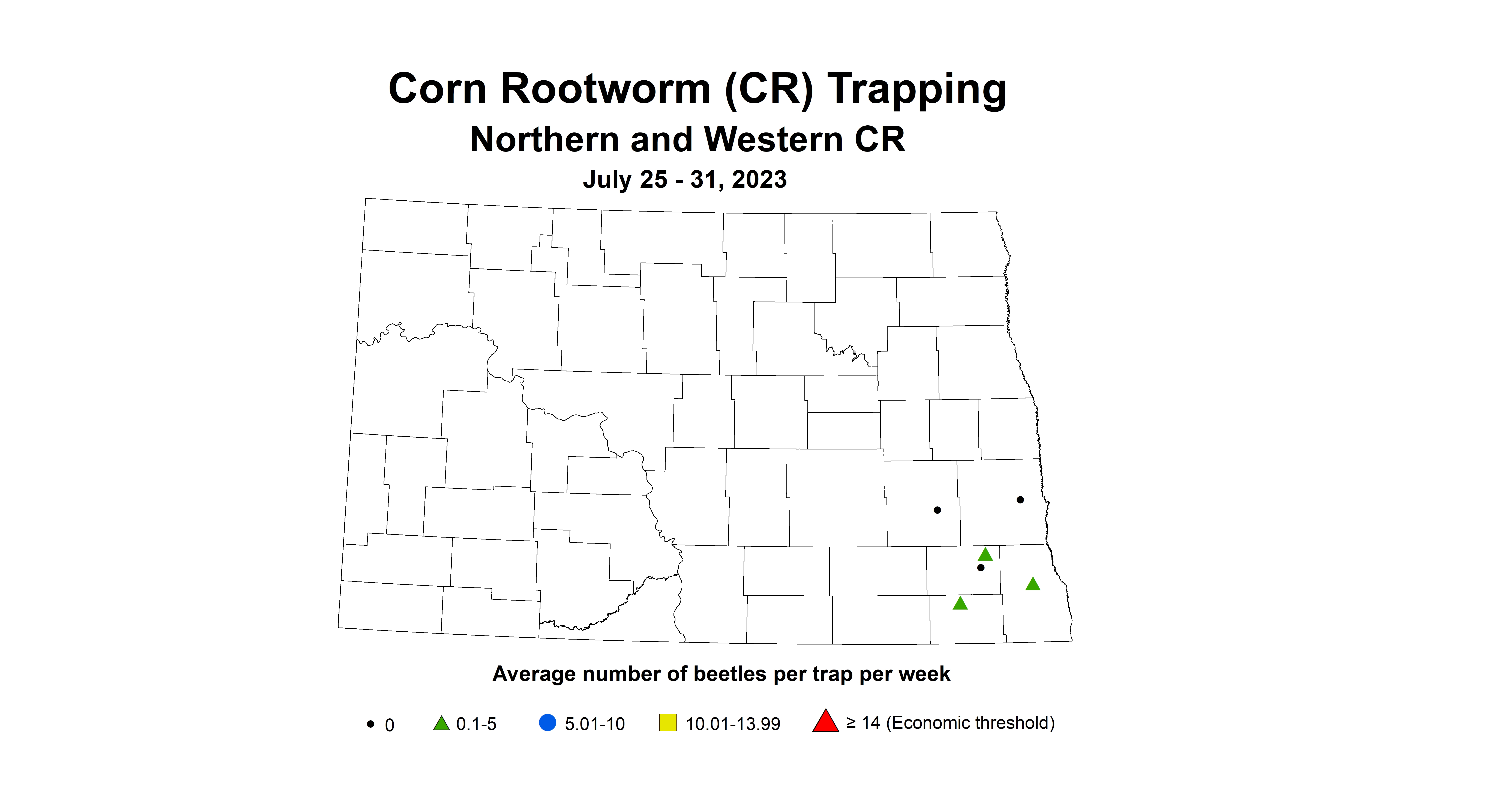 northern and western corn rootworm July 25-31 2023