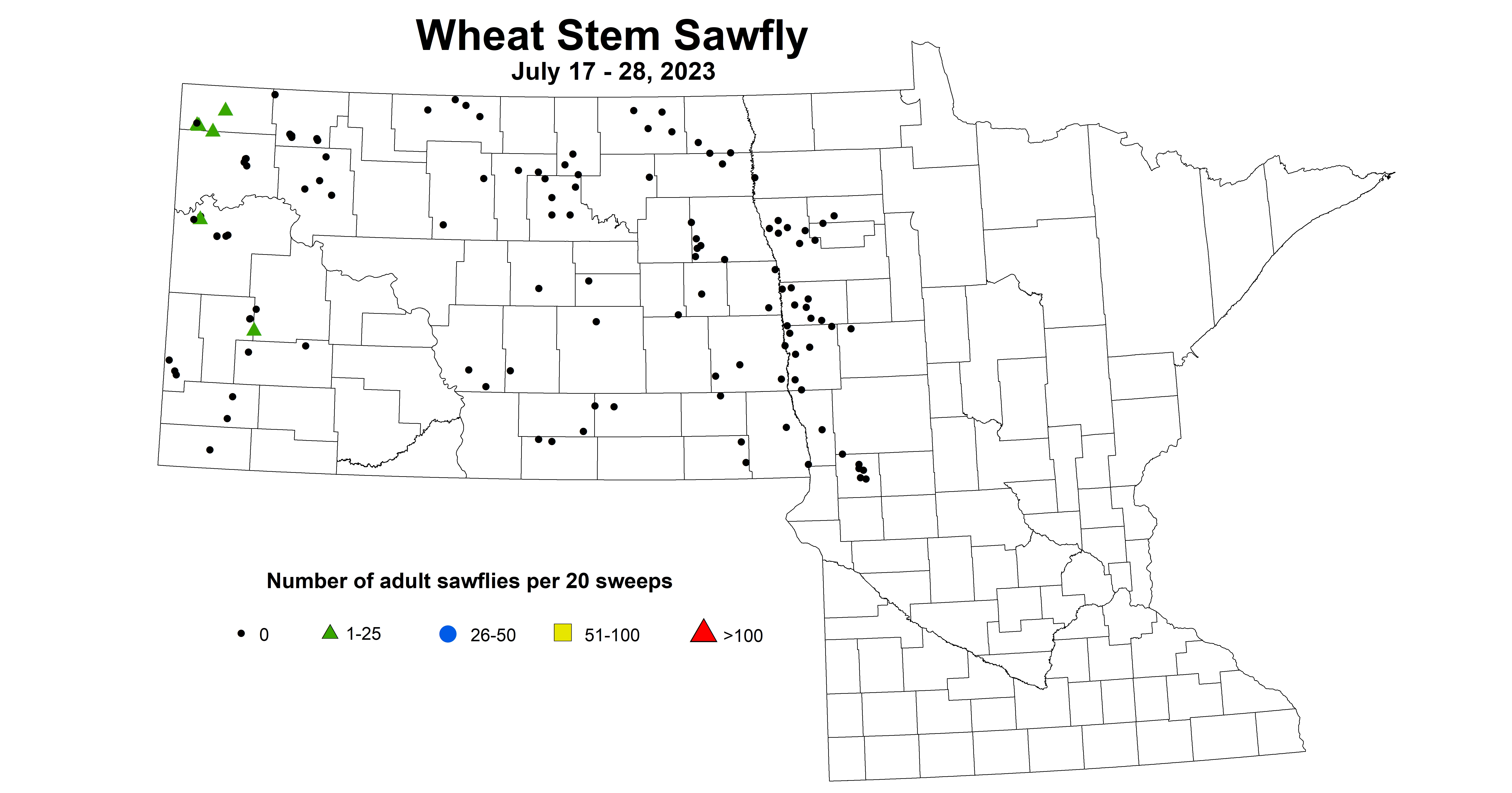 wheat sawfly July 17-28 2023