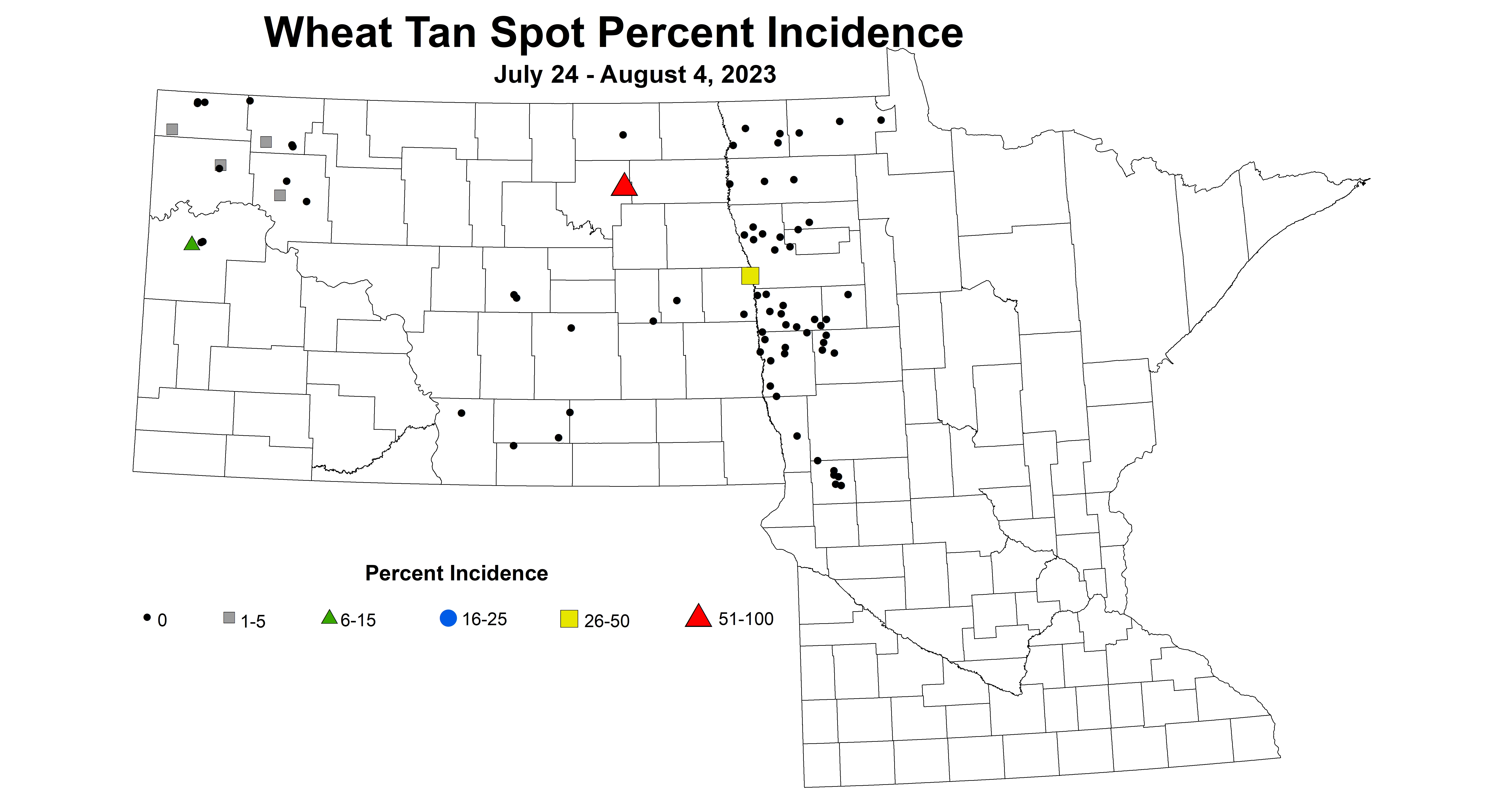 wheat tan spot incidence 7.24-8.4 2023
