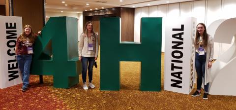 3 young women at 4-H National Conference